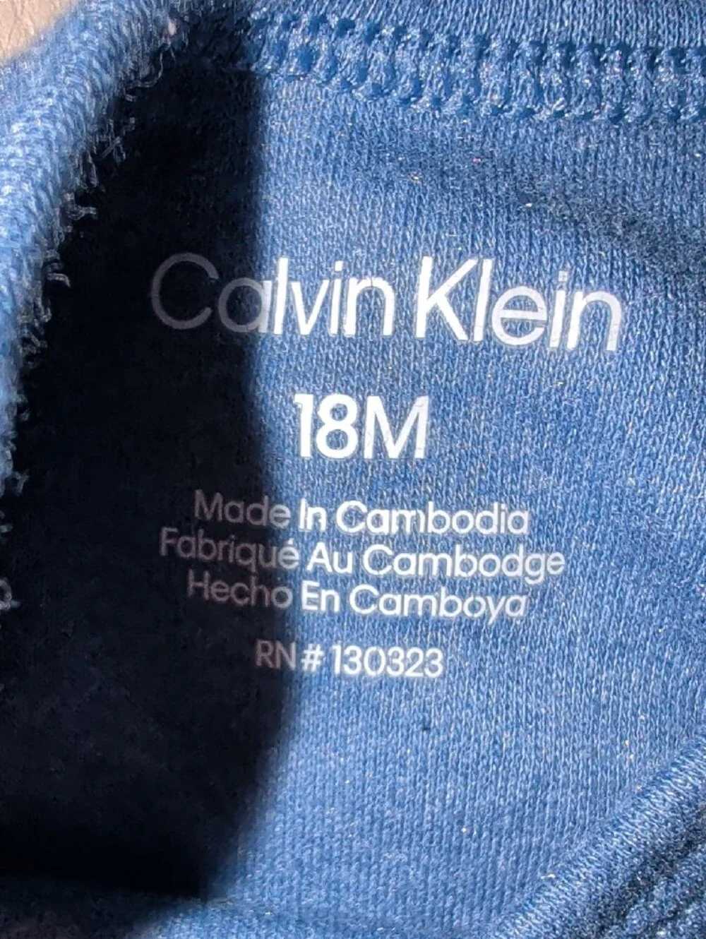 Calvin Klein Blue Sleeveless Infant Bodysuit